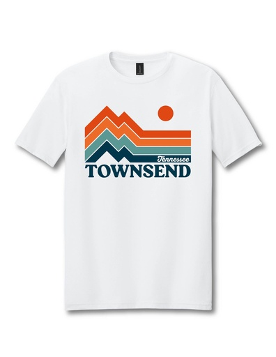 Adult SS Tee. Townsend - Retro Mountain Lines